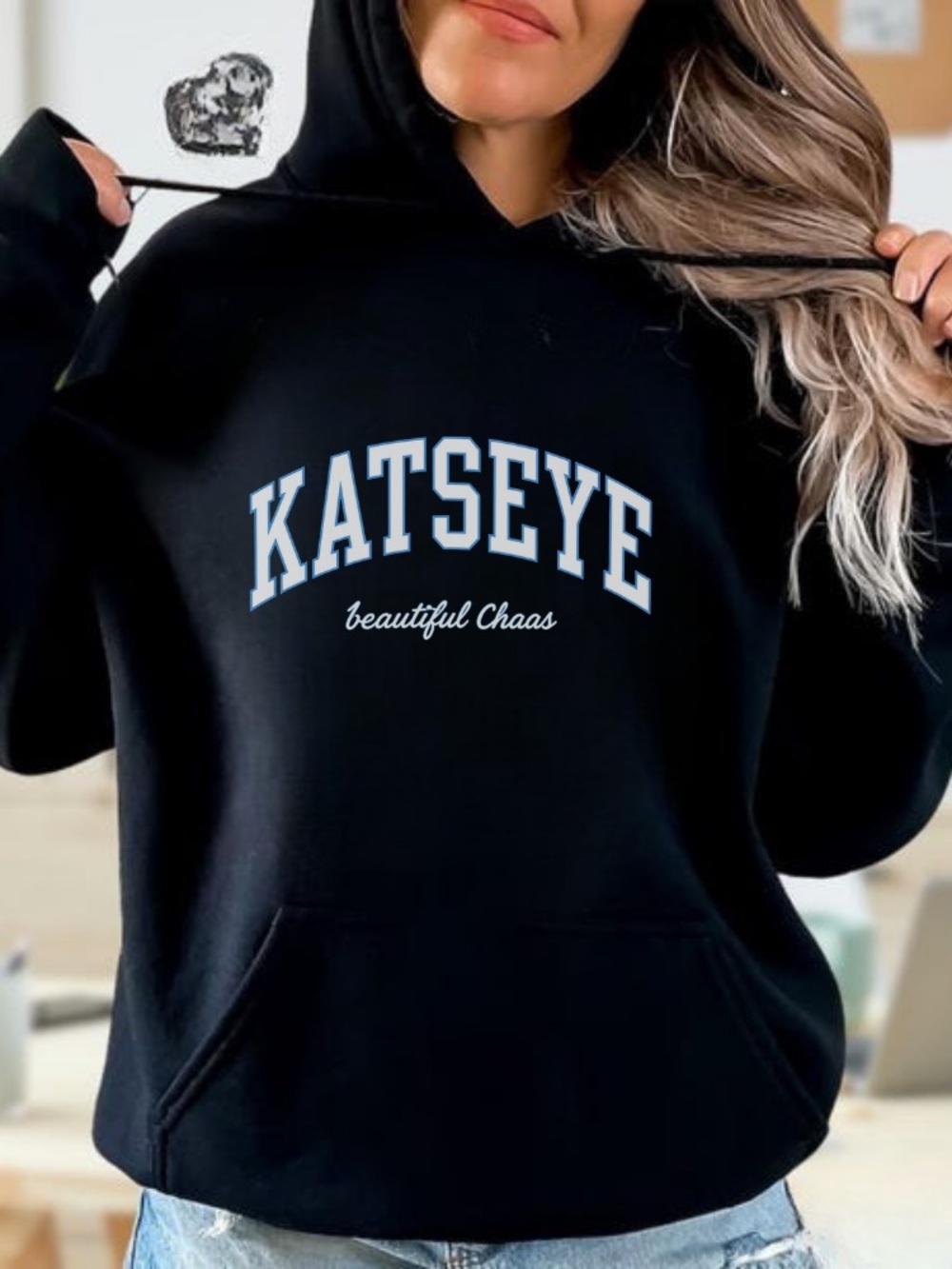 Katseye Beautiful Chaos Reprint Black Hoodie